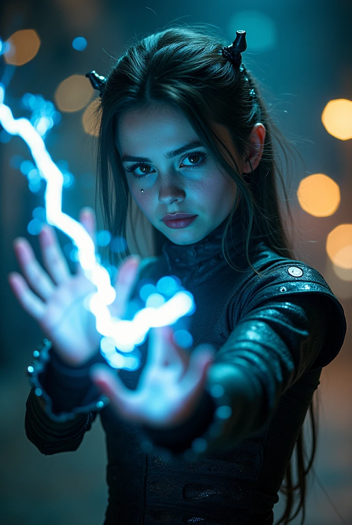 Mage woman magical barrier