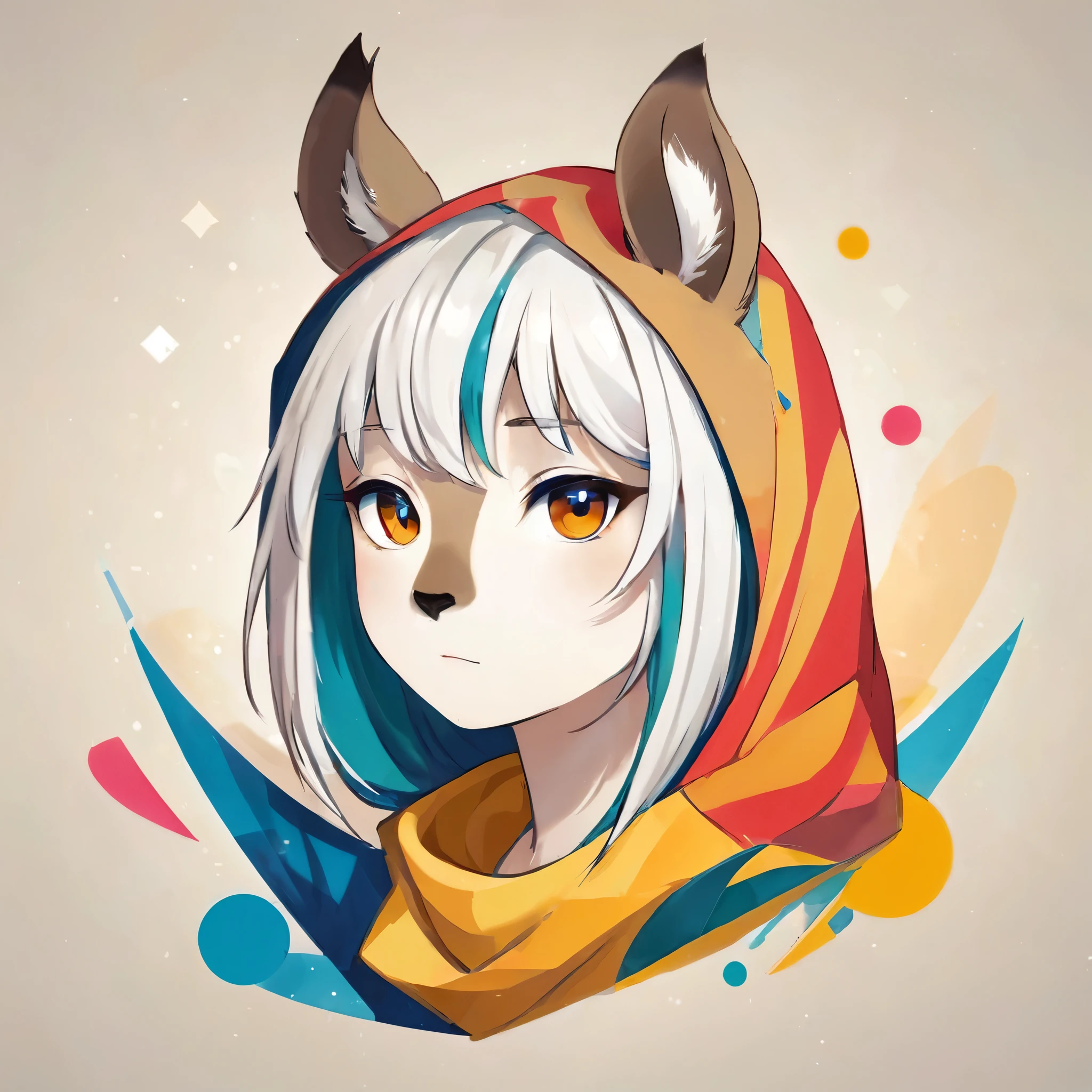 PORTRAIT OF A GIRL,1GIRL,best quality, 4k, 8k, highres, masterpiece:1.2, ultra-detailed, elegant seal, shutterstock contest winner, logo art,artwork,angular,vivid colors,bokeh,illustration-style,modern,eye-catching pose,striking composition,sleek lines, precise details,c highly stylized, unique pattern,abstract elements,geometric shapes, sophisticated aesthetic,crisp lines, expressive strokes,fluid shapes,textured background, ,artistic flair,((CAPYBARA)),ANTRHO,CUTE FEMALE,ANTHROPOMORPHIC,FURRY,ANIMAL EARS, ANIMAL NOISE,CAPYBARA EARS, CAPYBARA NOISE,