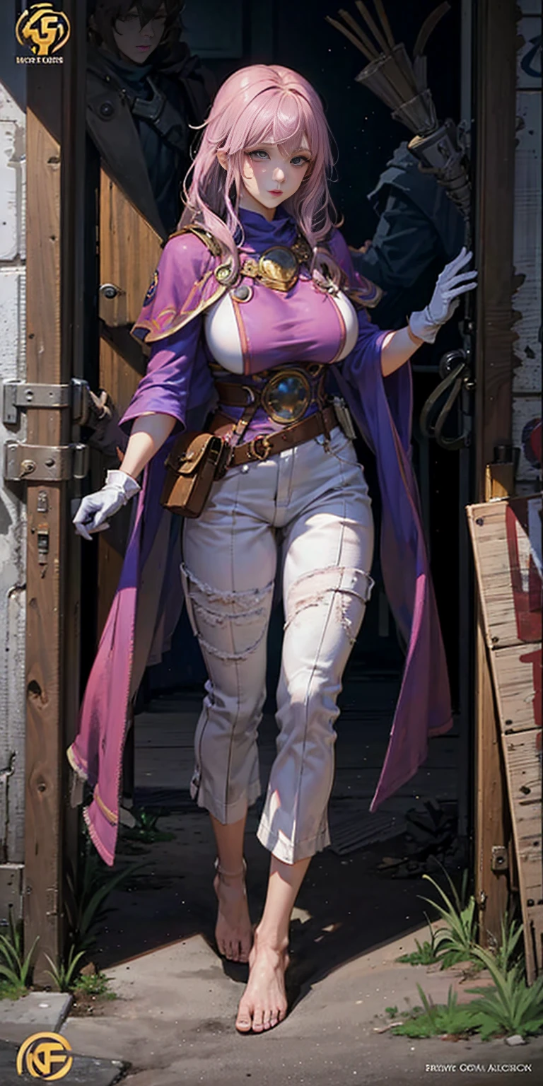 (masterpiece, best quality), intricate details, 1girl, Cammy White from Street Fighter (standing full body toe to head by wooden pole:1.2) iron collar, arms behind back, iron cuffs, shackles, bound, bondage outfit, harness, o-ring, bondage outfit blindfolded cover eyes, happy red cheeks, chain leash collar choker neck bell shackles wristbands bracers bracelets, cleave gag