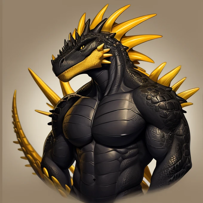 A anthro dragon with abs and tight underwear