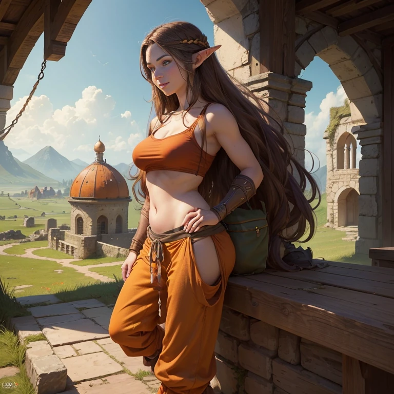 ALOY, jogo horizon forbidden west, NUD BREASTS, illustration detailed, LINGERIE, seios MUITO volumosos, bumbum exuberante