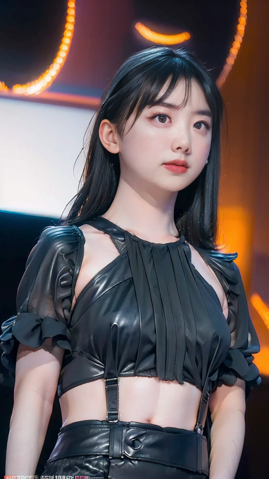 <lora:ZhouShuyi:0.9>, (8k, RAW photo, photorealistic:1.25), ZhouShuyi, 1girl,(Bare navel), (Bare stomach), black vest, full body, (eyelashes, gloss-face, best quality, ultra highres, depth of field, chromatic aberration, caustics, Broad lighting, natural shading, 85mm, f/1.4, ISO 200, 1/160s:0.75)