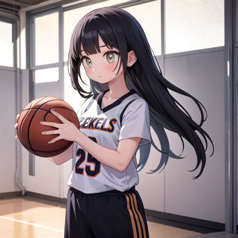 Beautiful girl playing basketball、Basketball Uniforms