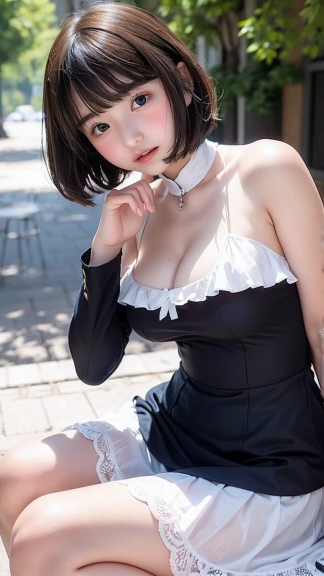 Re:Zero、Rem、short hair、Round hairstyle、全速力で逃げるRem