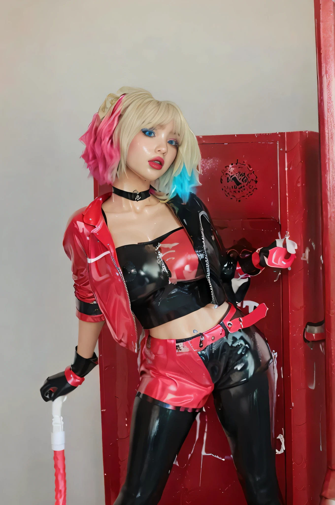 ((Best quality, ultra quality, ultra detailed, 8K, Masterpiece:1.3, 1 girl)), wet body, Ultra quality, ultra detailed, masterpiece, 4K quality, Latex skin, lovedoll, sexdoll, shinny latex sexdoll skin, sexdoll eyes, transparent latex clothes, nsfw, sexdoll lips