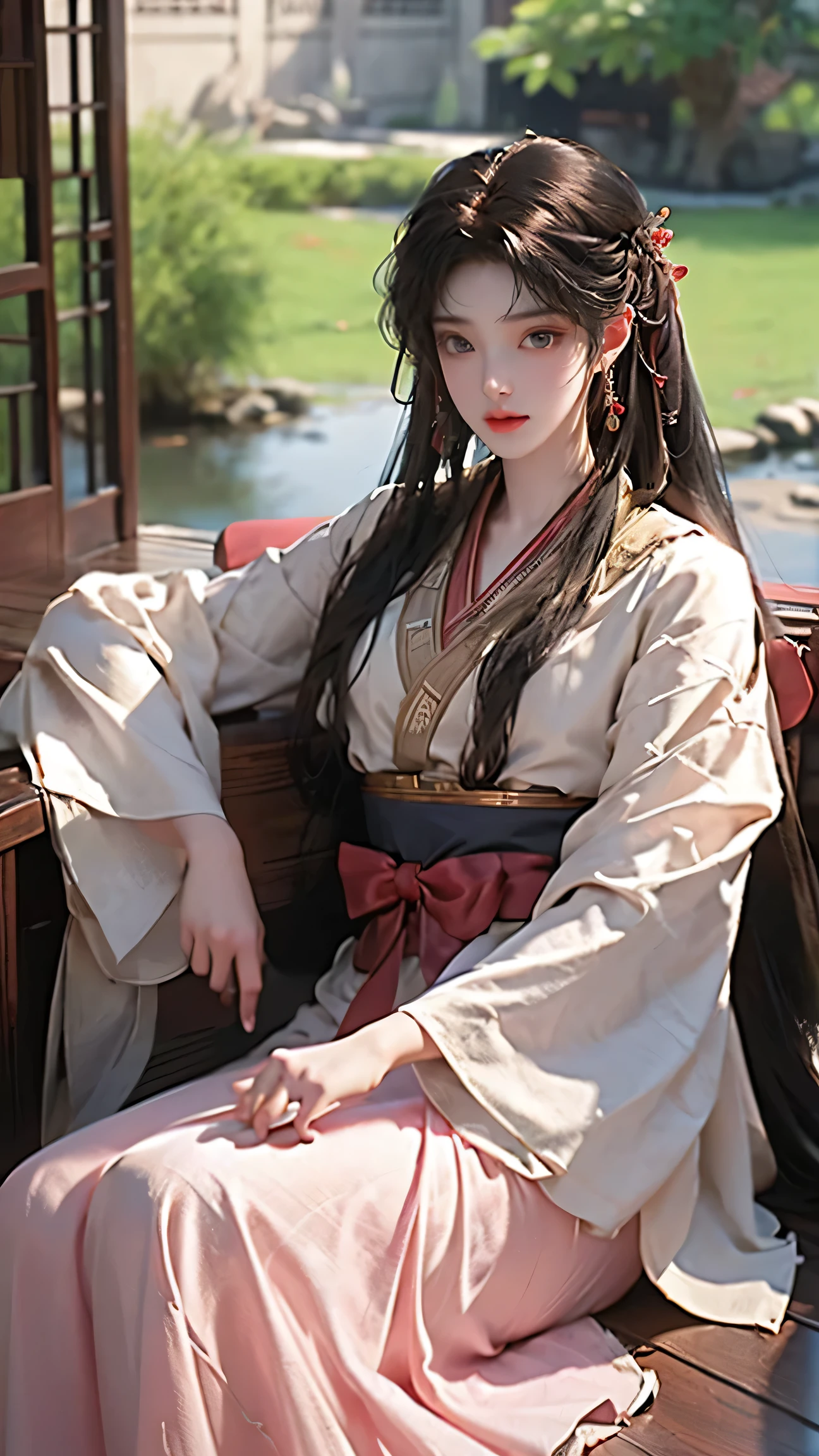 Best image quality、8K、masterpiece：1.3))、Realistic high-quality photos、Highest quality、Girl cute beautiful face、Beautiful 13 year old Japanese girl、Photos of slim models、Beautiful girl model、若いJapanese girl、Young and pretty face、Japanese girl、13-year-old female model、Beautiful model girl、The innocent look of the girl next door、A lovely and delicate face、Brown Hair、Beautiful brown eyes、Tear bags、drooping eyes、Young Body、(Finely scattered splashes of color), (figure),(((1 Girl))),(Long Hair),(rain:0.9), (Headdress: 1.4), There is an ancient palace next to the girl., Hanfu, (emphasize),  ink painting, (Spattered colors), Spattered colors, (((colorful))), (sketch: 0.8), Tabletop, Highest quality, Beautifully drawn, verydetailedな,(Noise Reduction:0.6),[Splash Ink],((Ink Refraction)), (美しくdetailedな空),moon,very,detailed,(Tabletop, Highest quality, verydetailedな)、Hands on knees