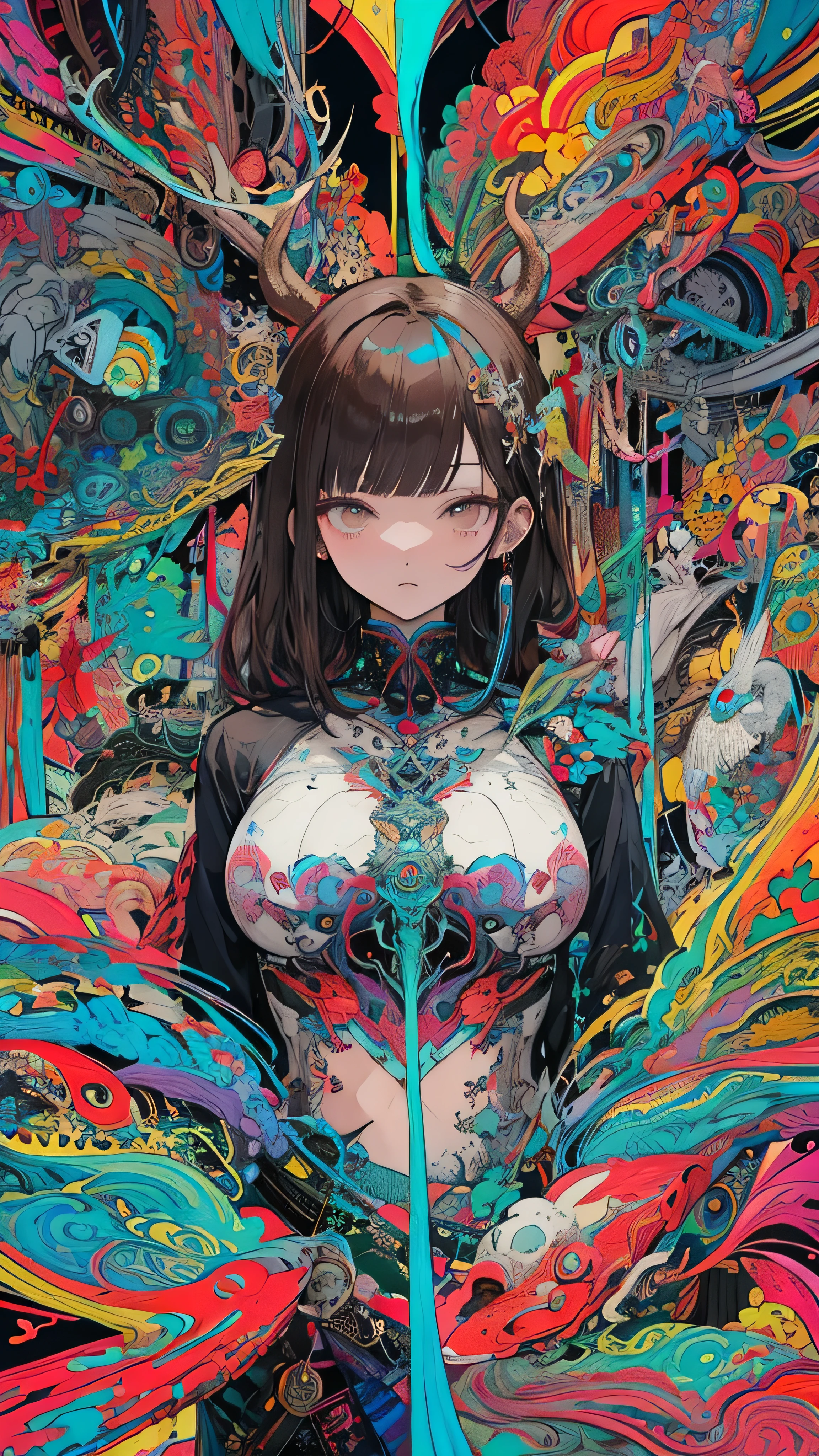 ((NSFW:1.2, Vulgar, beautiful tits:1.2, nipples)), official art, unity 8k wallpaper, ultra detailed, beautiful and aesthetic, masterpiece, best quality, (zentangle, mandala, tangle, entangle), (fractal art:1.3) , 1girl, extremely detailed, dynamic angle, cowboyshot, the most beautiful form of chaos, elegant, a brutalist designed, vivid colours, romanticism, by james jean, roby dwi antono, ross tran, francis bacon, michal mraz, adrian ghenie, petra cortright, gerhard richter, takato yamamoto, ashley wood, atmospheric, ecstasy of musical notes, streaming musical notes visible