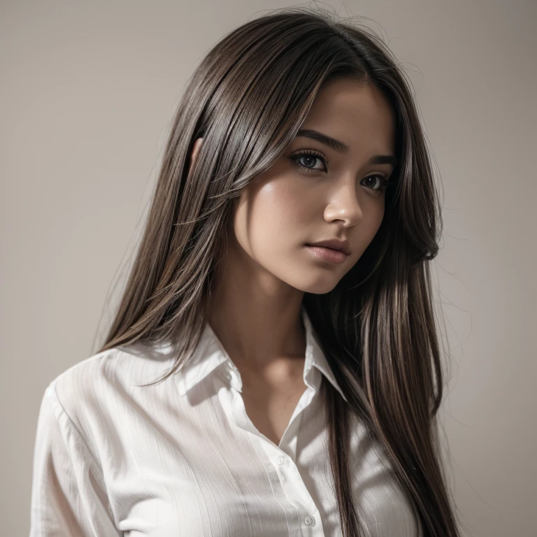 girl in a white shirt