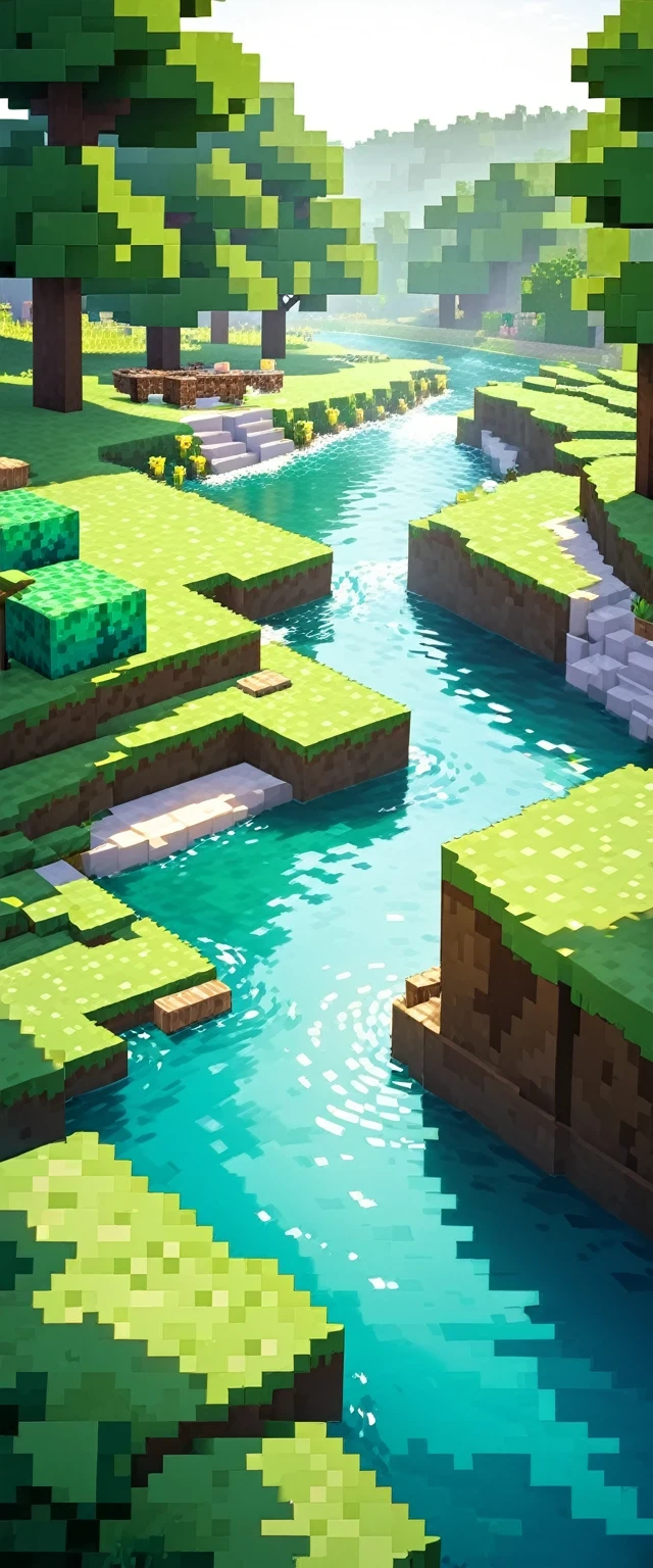 Minecraft , Cozy, river