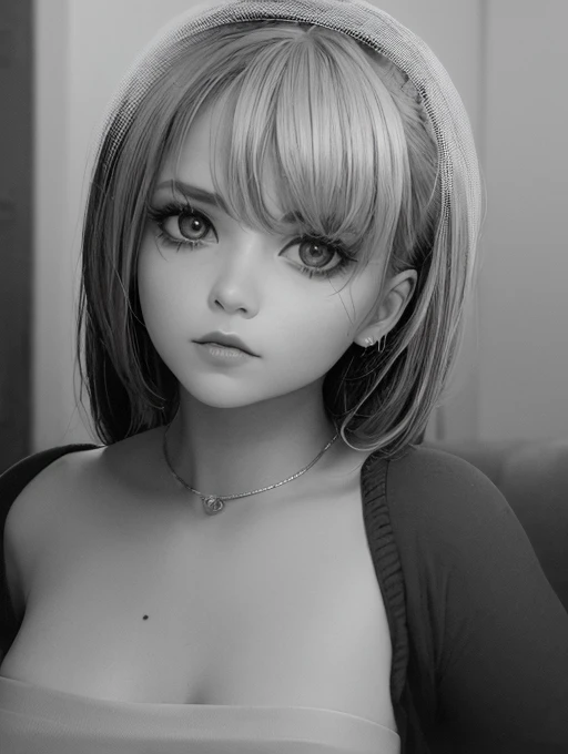 1girl, solo, blonde, bobcut, cute, bright pupils, sweater, RAW photo, (high detailed skin:1.2), (realistic cum on face), 8k UHD, DSLR, soft lighting, high quality, film grain, Fujifilm XT3, RAW candid cinema, 16mm, color graded portra 400 film, remarkable color, ultra realistic, remarkable detailed pupils, shot with cinematic camera, NSFW