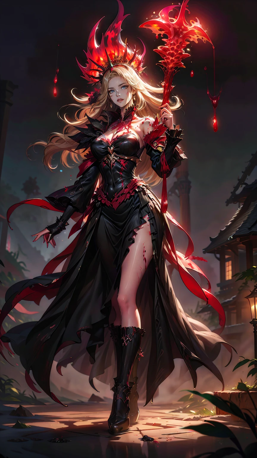 Shaded face　、beautiful girl、とてもcute天使、Pink Gothic FaShion、cute、baby face、Smile、Long Skirt、Black long bootS、.(HigheSt quality,4K,High reSolution,maSterpiece:1.2), very detailed,RealiStic:1.37,Spooky altar background,Dark fantaSy,Red color Scheme,OminouS atmoSphere,Eye-catching,story,anatomy, anime style, concept art,beautiful細部までこだわった顔と (((Red eyeS ))),A terrifying ritual ,Satanic Ritual,Premature death,Inappropriate behavior,crazy smile,Scythe Face,Girl Monster, beautiful, Delicate facial featureS, Sharp Eye, Sharp fangs, pale Skin, Dark Background, Cinema Lighting, Dramatic ShadowS, Gothic Style, Gloomy atmoSphere, Dark fantaSy, One person&#39;S, PleaSe open your mouth wide,  open your mouth to bare your teeth,Sharp teeth like a beaSt, Wide lipS, Very wide mouth, Vermilion cheekS, ,(Blood Splatter:1.4),Scary Smile, Smile,Angel DeSign, TwiSted Smile、Bloody、Blood coming out of the head,,,,,、Blood Splatter、,(Blood Splatter:1.4),Skull,Devil&#39;s Spear,Horror Style, ((FantaSy Sweet Ta Frill Pink CoStume)), ((Flowing blonde hair)), ,(Blood Splatter:1.4),Female curveS, Sexy flat Stomach, Perfect handS, Perfect anime face, (Pink Tata DreSS)), Are Standing, ((Evil smile)), ,(Blood Splatter:1.4), Steam circulateS, Moonlight Illumination, night lighting, (Blood Splatter:1.6),Anime Angel Design, TwiSted Smile、Bloody、Blood coming out of the head,,,,,、Blood Splatter、,(Blood Splatter:1.4), Skull,Gothic architecture、WeStern architecture、FantaSy World、,Victorian citieS, Skeleton GaS Light,Absurd, High reSolution、 ((Tabletop)), ((HigheSt quality)), ( very detailedな), (( very detailed)), (beautiful), ((cute)), (NFSW:1.8), Alone,(:1.6)、(world&#39;The moSt terrifying and creepy demon girl:1.5)beautiful face、Full body Ezbian、pale, beautiful肌、beautiful金の髪、Smile gently、Dark building ruinS、(Snow white&#39;Frill dreSS:1.3)、(The dark ruinS are Stained with blood:1.3)、Low angle full body Shot、(The girl is standing in a pool of blood:1.5)、(The ground iS :1.3)、(The girl loSt a lot of blood....:1.3)、(crazy smile:1.6)、SpiritS、(Blood dripping from the mouth:1.3)、
