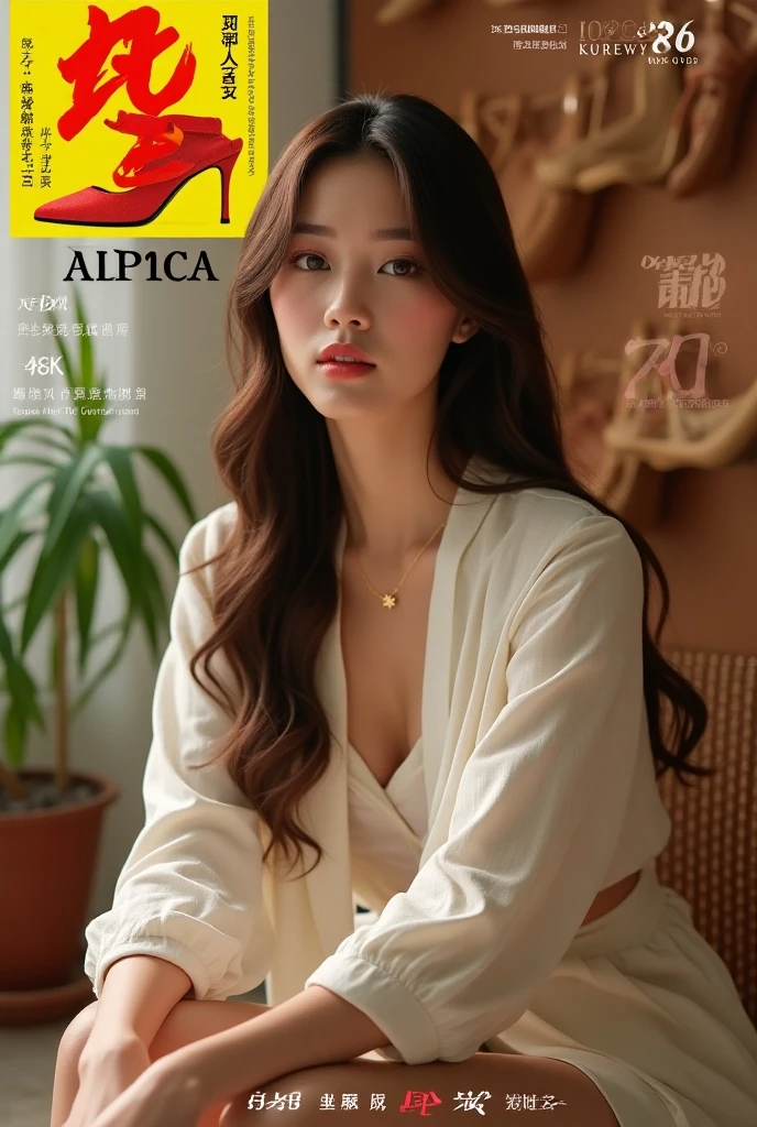 1girl, solo, upper body, looking at viewer, white background, long hair, nurse, sexy nurse, multicolored hair, <lora:MilaAzul-01:1>