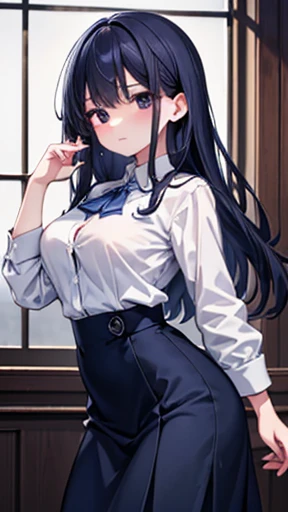 Wink、lure、cute、alone、woman、Highest quality、mini skirt、Panty shot、Condescending Gaze、Thick thighs、Big Ass、Big Breasts