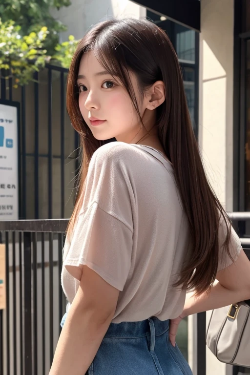 ((Highest quality)), ((masterpiece)), (detailed), Japanese,Street Corner,Beauty,OL