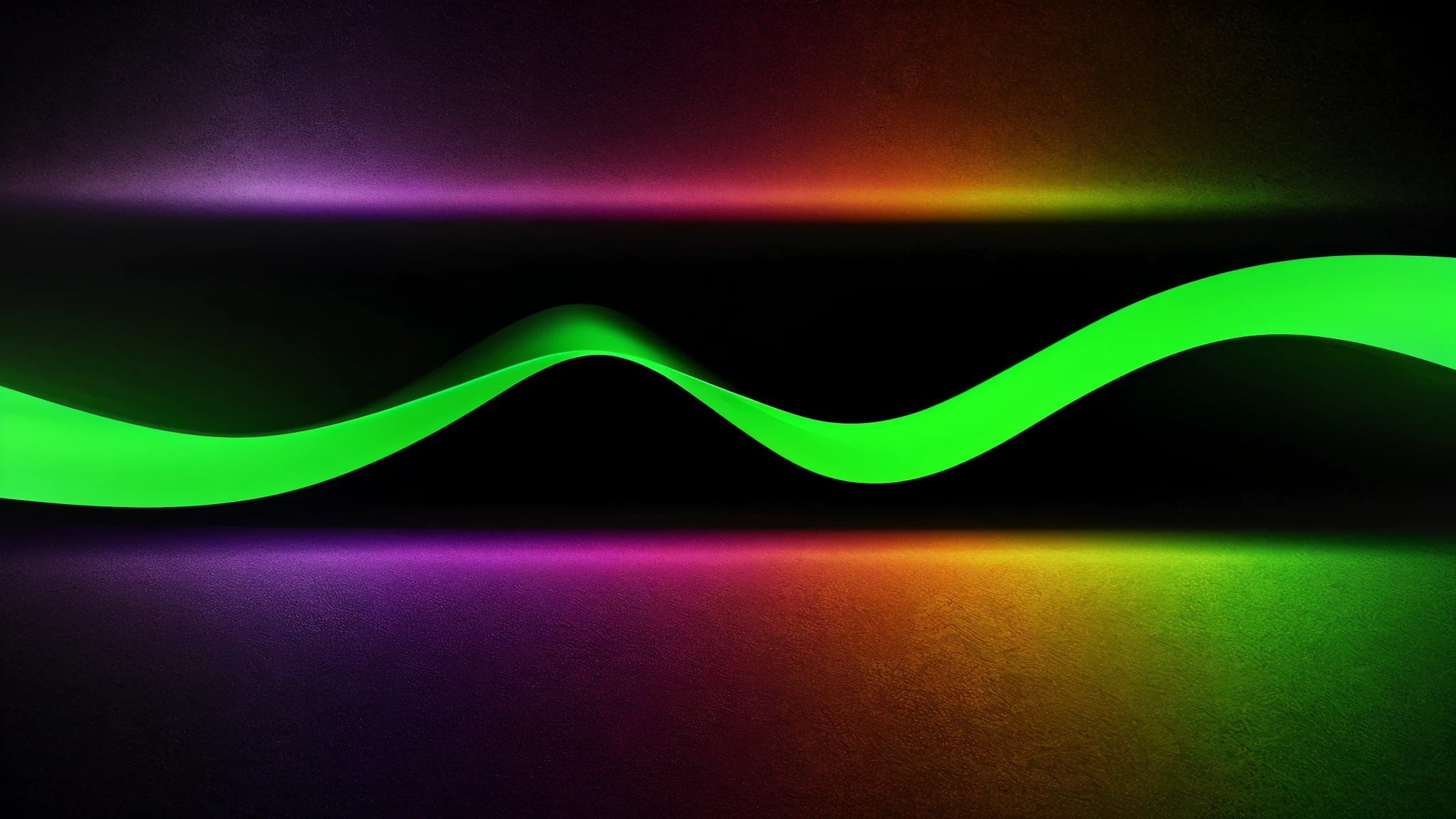 Grainy gradient background green orange purple abstract glowing color shape, black backdrop noisy texture dark banner poster header design,3d