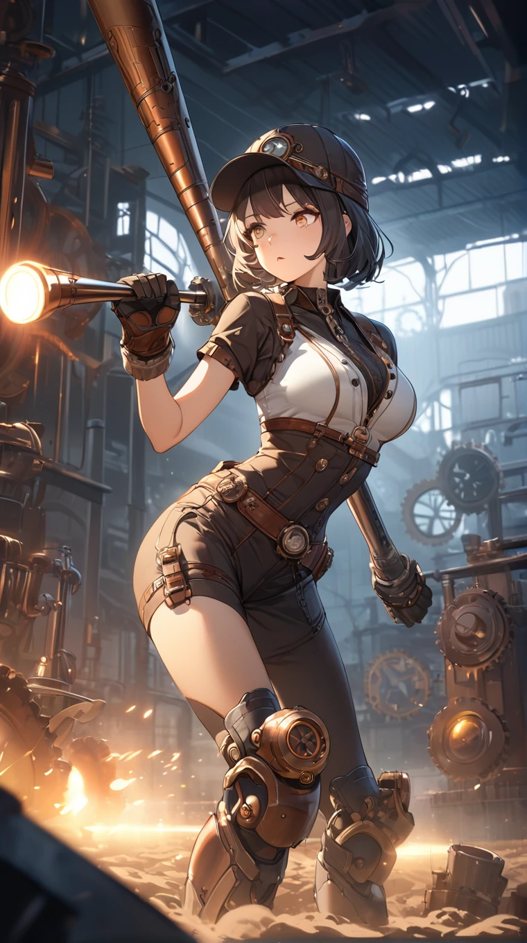 a close up of a woman in a steam punk outfit, steampunk beautiful anime woman, guweiz masterpiece, like lady mechanika, extremely detailed artgerm, guweiz on artstation pixiv, by Yang J, steampunk pin-up girl, tithi luadthong, guweiz on pixiv artstation, guweiz