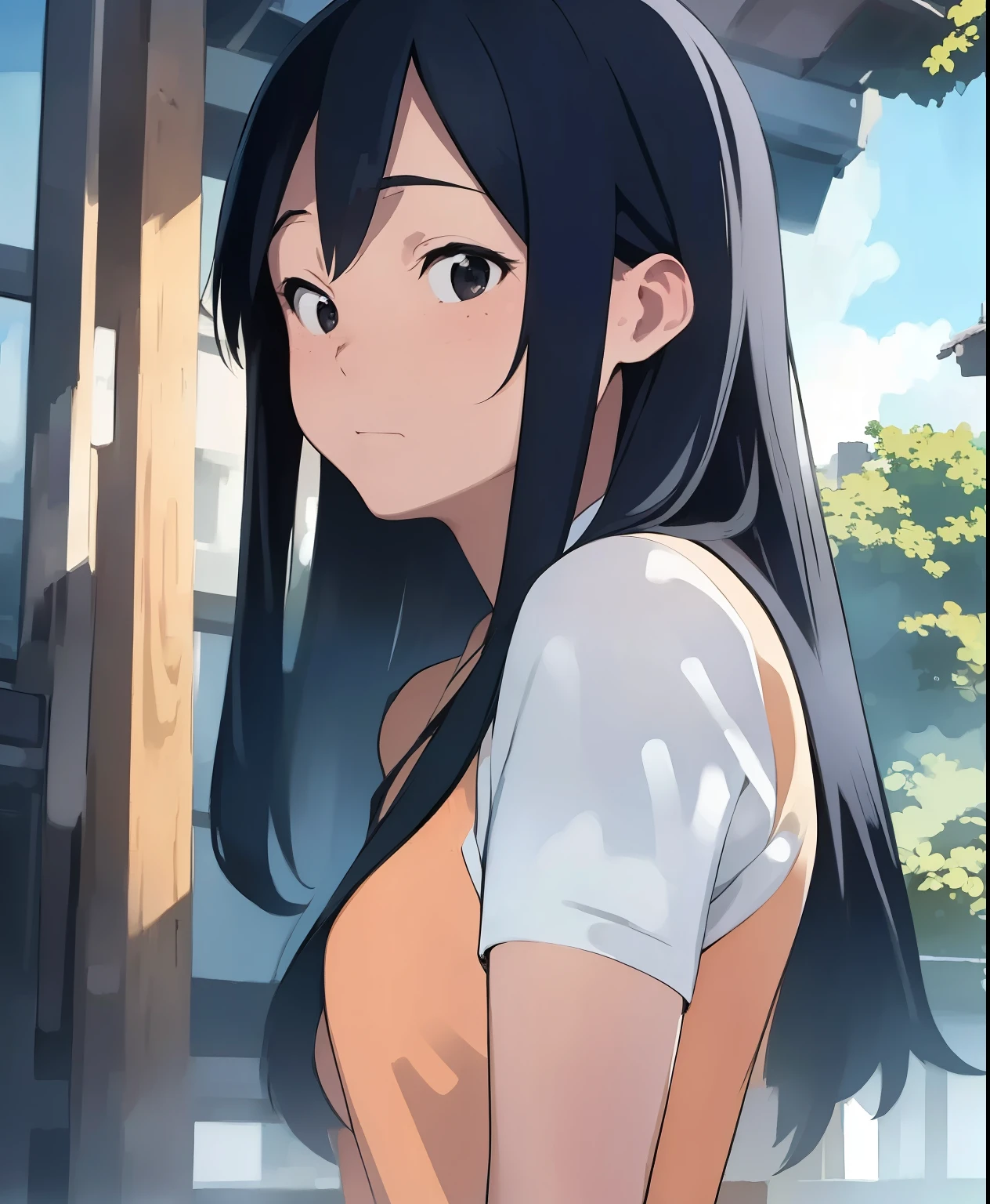 (masterpiece、Best Quality、Best Quality、Official Art、Beautiful and beautiful:1.2)、(One person:1.3),Long black hair、Chairman、classroom、Make a fuming
