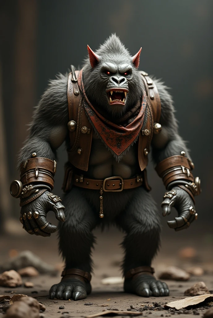 a detailed (full body) (from distance:1.2) photography of Trolloc crouching, with furious face, (intricate pattern armor, rusty armor:1.2), (thigh gap:0), grey body. in a burning village. short fur, bloodied, medieval, detailed
night sky, darkness
<lora:LoconLoraOffsetNoise_locon0501:1> <lora:WoTrolloc-000028:0.5>