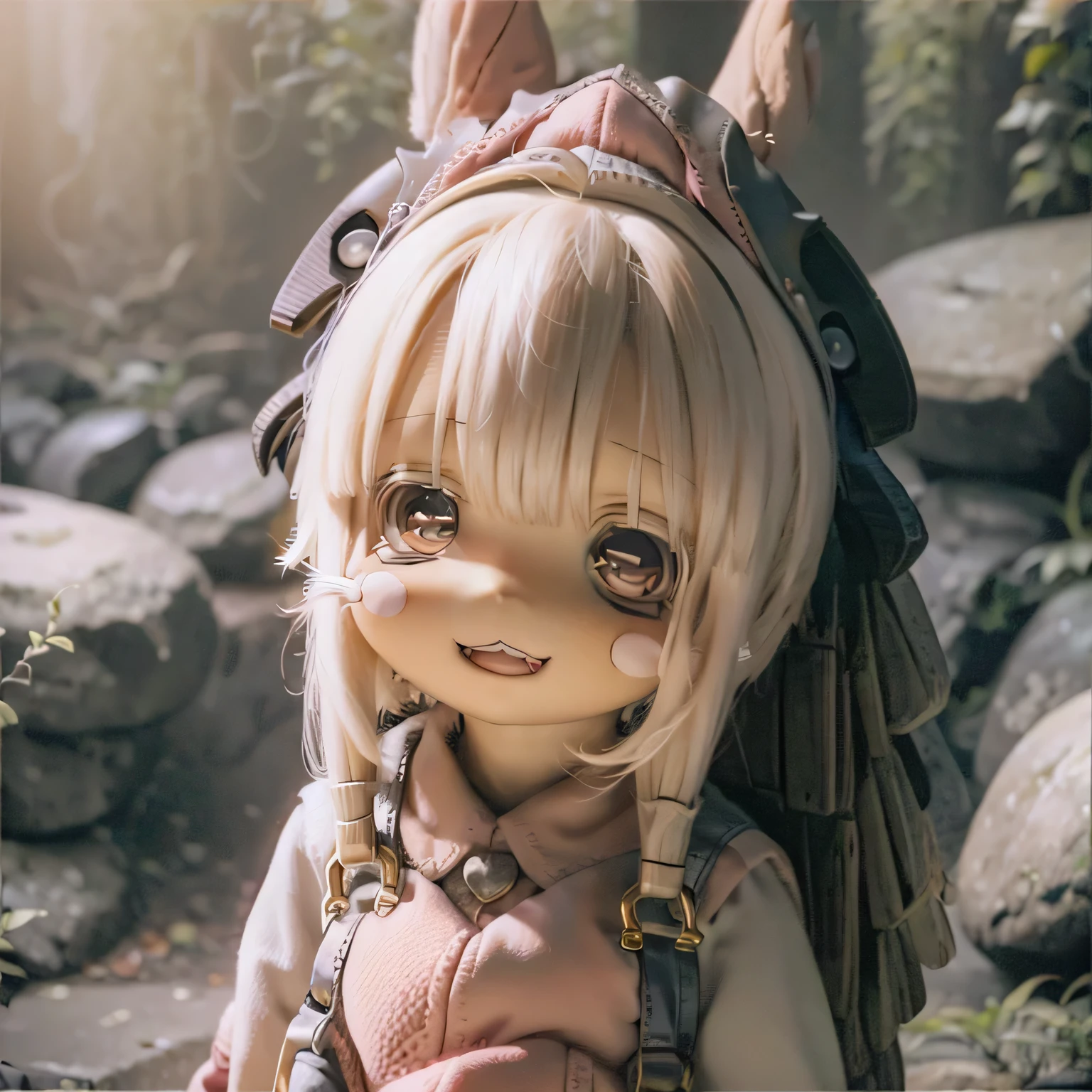 Made in Abyss-Nanachi, Cinematic, Color Correction, Portrait Photography, Ultra Wide Angle, Depth of Field, Hyper Detail, Beautiful Color Coding, Crazy Detail