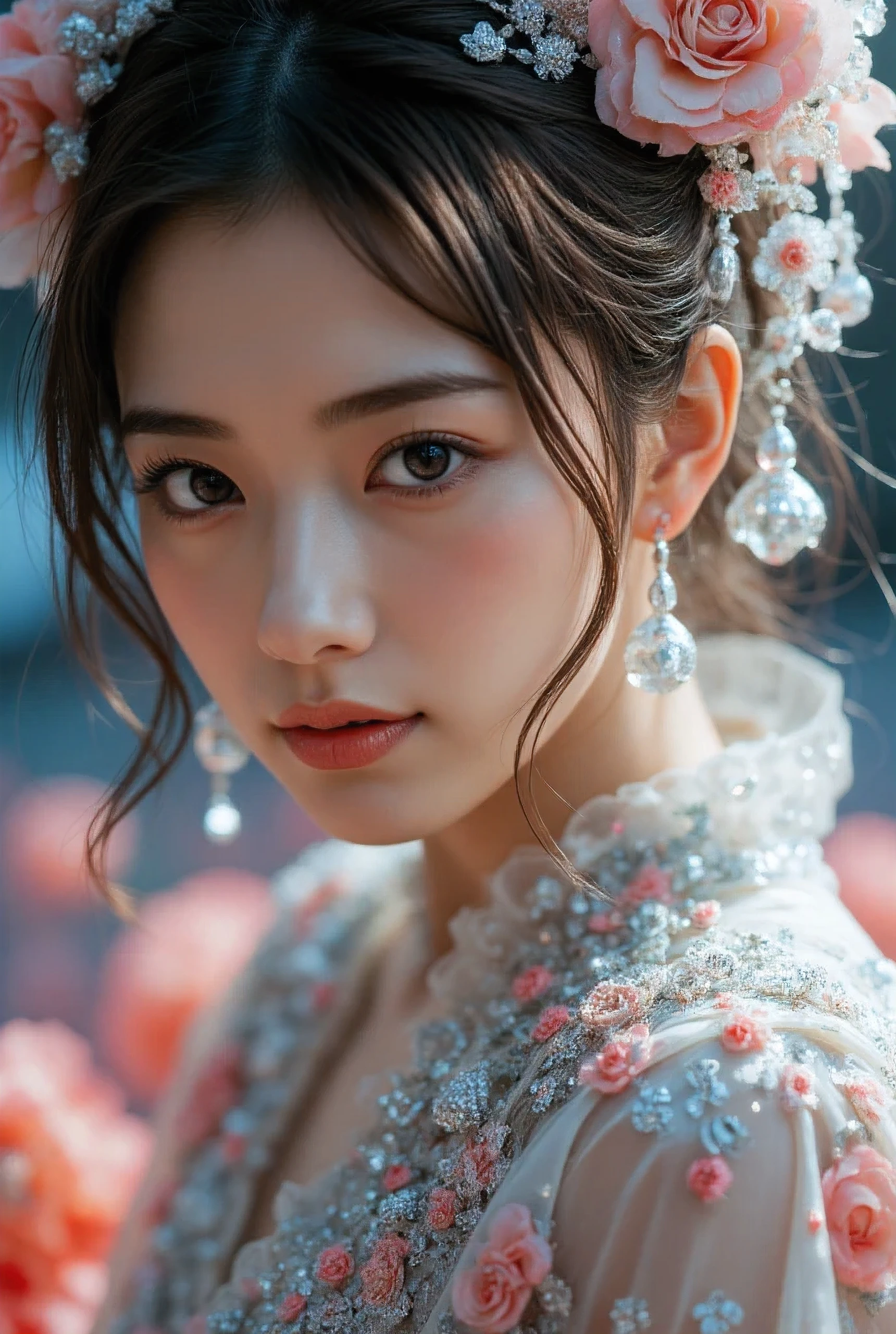 1girl, ((very transparent Hanfu qipao)), (elegant), ((focuss closeup face)), pretty young (Russian) (Asian) (masterpiece), top Chinese model, (aphrodite goddess), (beauty breast), very best quality detailed face:1.5, privium room, (8k HD graphic, (soft and chill light), best quality detailed ultra highres:1.2 dynamic lighting, artstation, winner photography, volumemetricslighting),