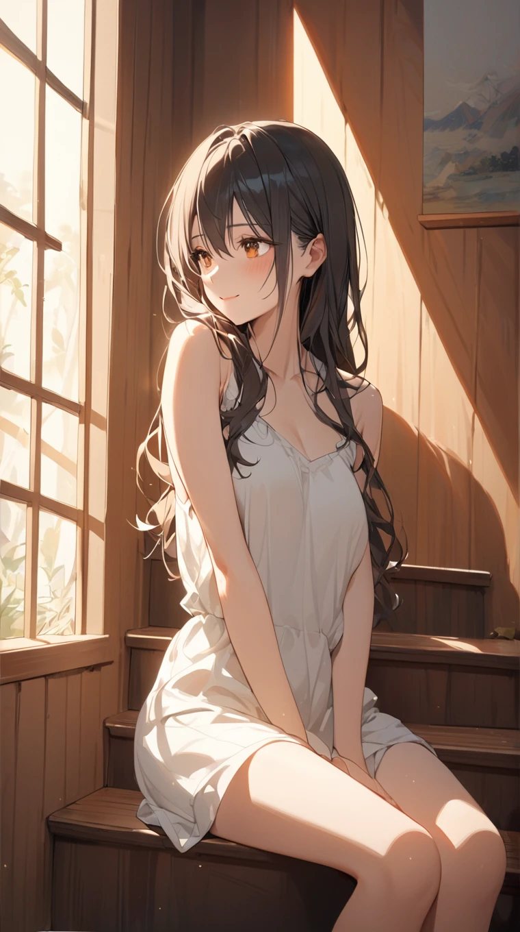 (((masterpiece,Highest quality:1.3,best quality illustration))),realistic,having sex,man on top,cowboy shot,独奏,1woman,25 year old beauty,brown hair,long hair,bangs,brown eyes,(gorgeous big eyes),((very small head:1.3)),sad,tears,((very long body:1.2,skinny)),(((tan skin:1.4))),medium breasts,naked,nipples,navel,vagina,vaginal penis,(creampie:1.5),excessive cum,sweat,gleaming skin,slender body,(lying,on back,spread legs:1.3),Simple bed,Simple hotel bedroom、Tokyo、from adove,