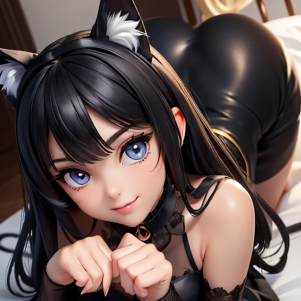 (extremely detailed background) (best quality), (highest quality), (masterpiece) , (ultra-detailed), 1girl, adult woman anime in a black outfit in front of a window, open window, fine details, oppai, azur lane, seductive anime, cushart krenz key art female, azur lane style, alone, fox ears and fox tail, big ass, fox tail, fox ear, large breasts, thick thighs,  seductive smile, showing, beautifully detailed eyes, extremely detailed clothes, mature, exposed chest, breasts out, black hair, extremely detailed face, extremely detailed body, detailed texture, big ass, highres, partially naked, looking at the viewer, nsfw, micro black bikini, open legs, solo, solo focus, brown eyes, semi-naked, open mouth, 4k, 8k,