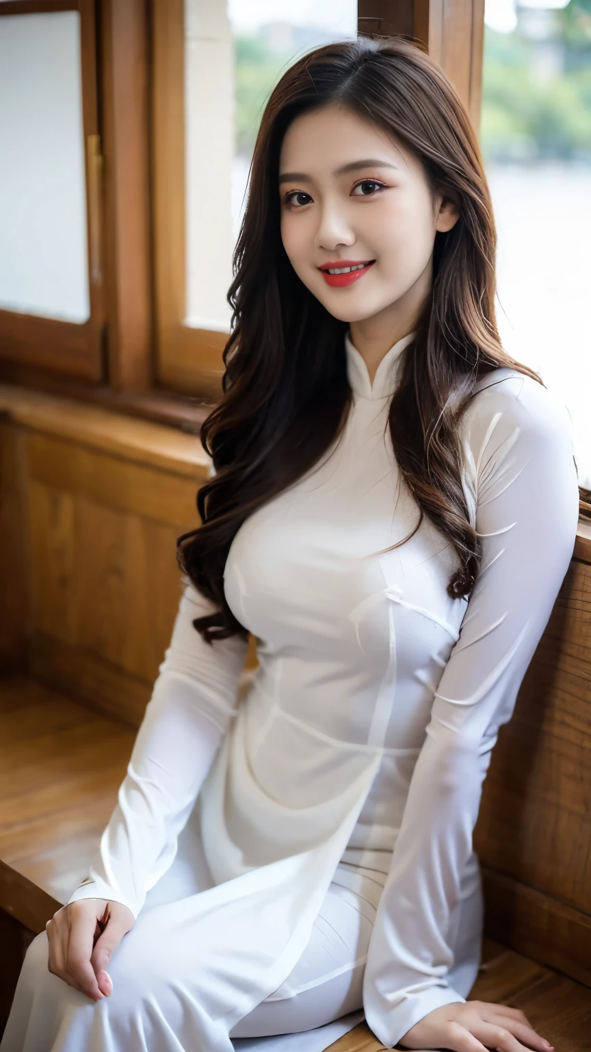 VIETNAM BEAUTIFUL GIRL WEAR AODAI, AO DAI COSTUME, VIETNAMESE, tet holiday in vietnam, 4k, masterpiece,, stunning beautiful idol detailed face, all body , (vietnam model girl), nsfw, sexy, see-though clothes, light smile, make up, big 