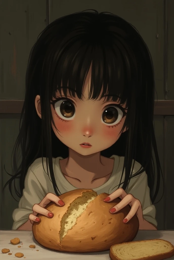 Girl eat poop