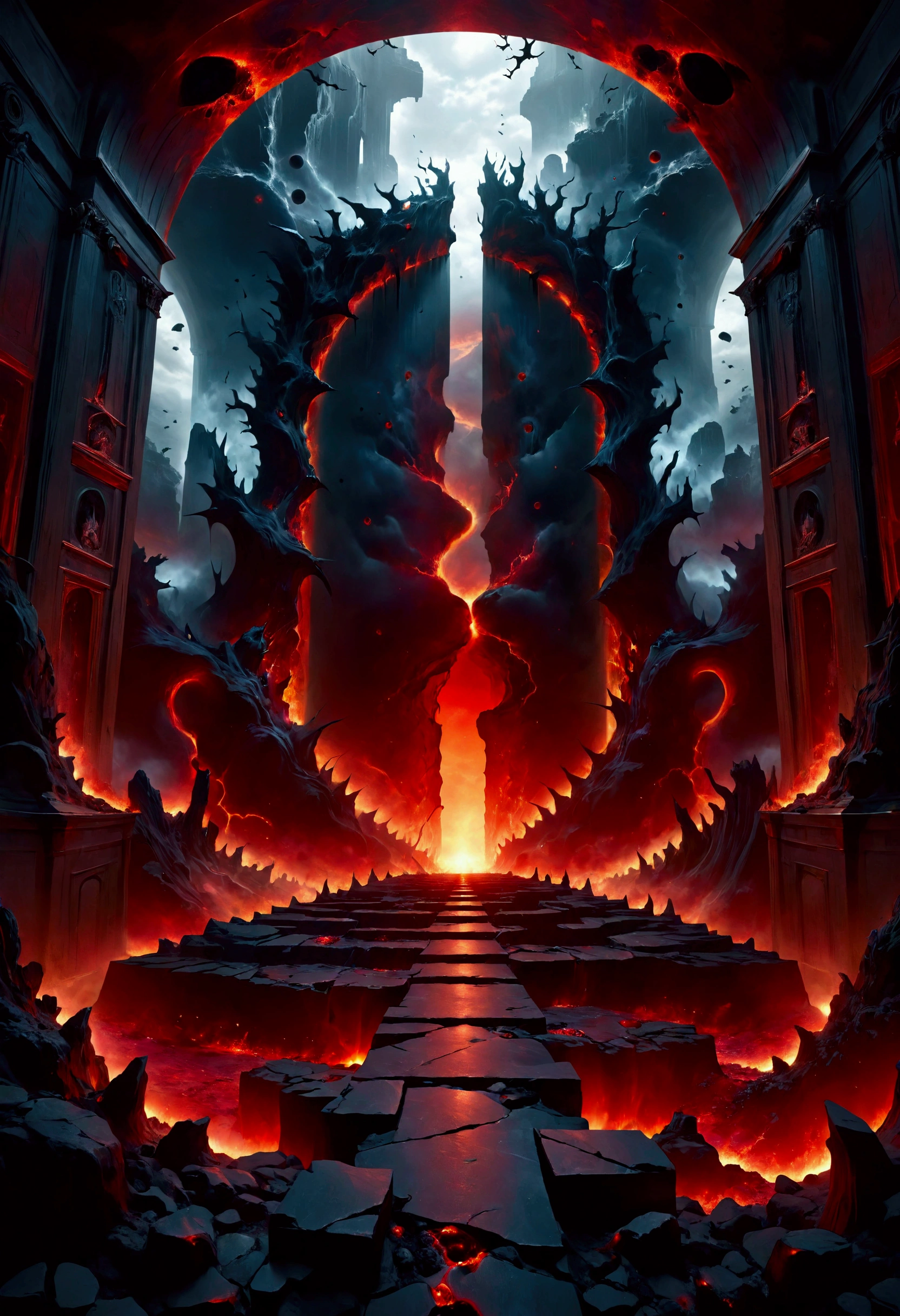 hellのアーチ , Monolith , Obsidian Rectangles , Dark Portals , Album Cover Art , Rome , Surrealism , Future , Realm of Evil , Coral , Black Magic , Abstract , dark , red , hell , landscape , wallpaper , eye , Crimson Purgatory , No Humanoids , もっとhellのような , Unlimited Blank