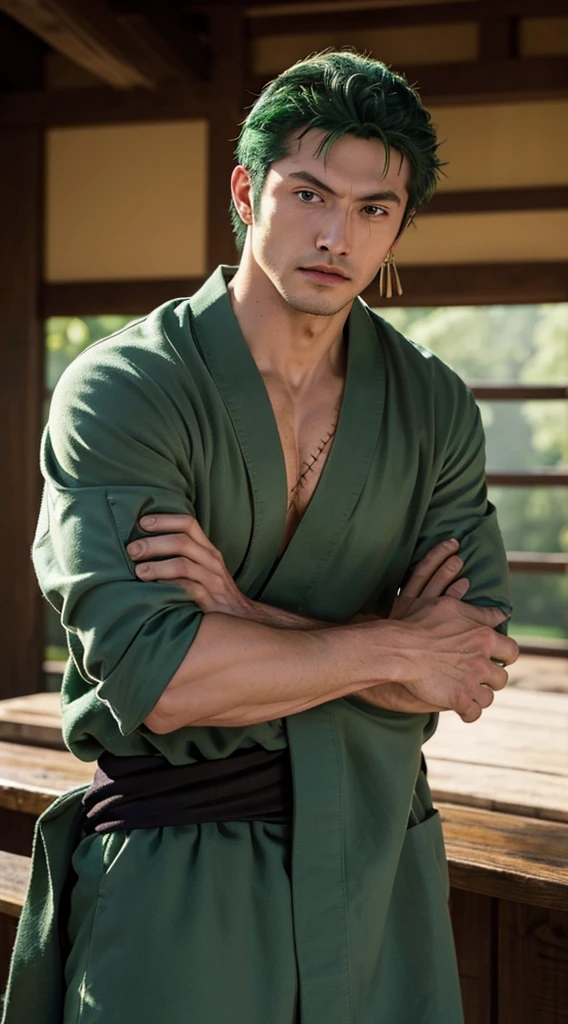 (obra-prima, mejor calidad: 1.2), tiro de cowboy, solamente, Enfoque masculino, 1child, Roronoa Zoro, cicatriz, hombre musculoso, smil, Mirando al espectador, (Doble agarre: 1.2) katanas, brazos cruzados, Ropa japonesa, kimono verde (((Pieza maestra+La mejor calidad+High resolution+Ultra detallado))), Zoro\(Una sola pieza\), nariz alto, ojos agudos, ojos perfectos, temperamento noble e inviolable, (([masculino]: 1.2 + [majo]: 1.2 + cabello verde: 1.2)), Fondo del barco pirata, (Una sola pieza), Roronoa Zoro, Corte de pelo verde, Tiro de vaqueros, cicatriz en el ojo, macho musculoso, (Doble agarre:1.2), katanas, brazos cruzados, Ropa japonesa, kimono verde, dynamic angle and posture.
Nombre: Edad Roronoa Zoro: 21 years Height: 1,Peso 81m: 78kg Origen: Este Azul, Physical description: Zoro is a skilled swordsman with a distinctive appearance. Tiene el pelo verde desordenado y tres cicatrices en el ojo izquierdo., resultado de su riguroso entrenamiento. His athleticism and defined muscles reflect his strength and physical prowess.. Por lo general, se le ve con una camisa abierta y pantalones verdes., In addition to carrying his three swords on his back. Personalidad: Zoro es conocido por su naturaleza seria y decidida.. He is very loyal to his friends and is willing to risk his life to protect them... His relentless quest to become the world's strongest swordsman often leads to intense training and challenging powerful opponents... A pesar de su apariencia intimidante, Zoro has a dry sense of humor and often engages in funny moments with his teammates...
