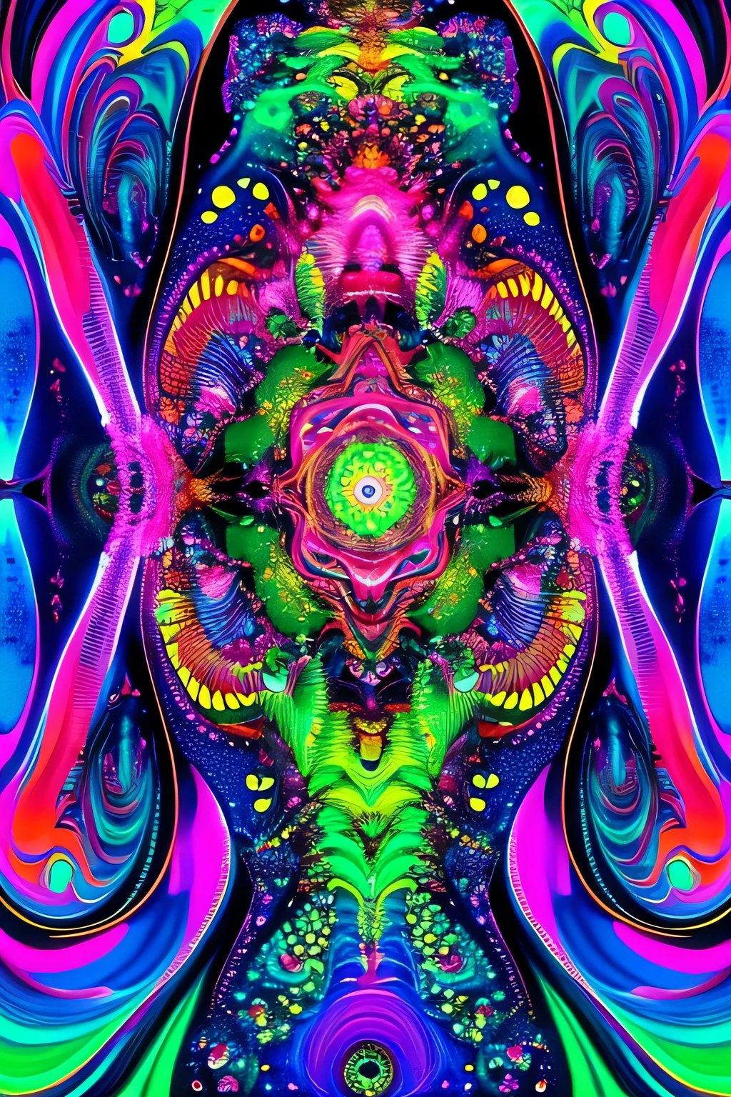 brightly colored artwork of a group of birds and moths, shamanic horror lsd art, psychedelic illustration, highly intricate in technicolor, surreal psychedelic design, hyperdetailed colourful, very trippy and abstract, psychedelic art style, colourful!! highly detailed, psychedelic digital art, intricate colorful, ultra detailed color art, intricate digital painting, psychedelic cosmic horror, psychedelic trip