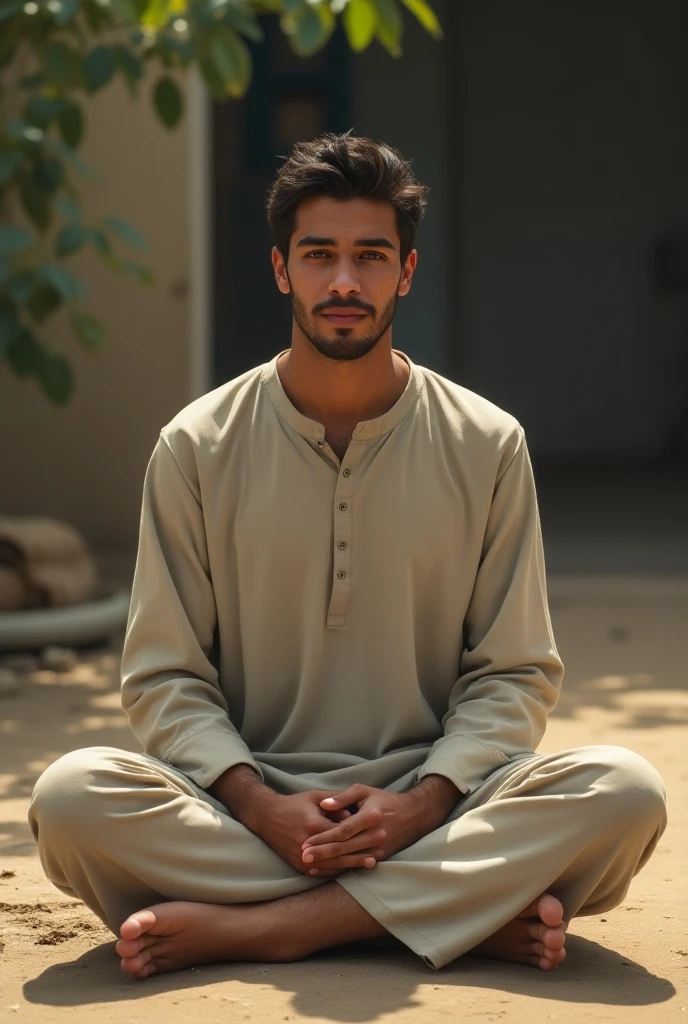 GREENY SIELENT ANGRY MONK MEDITATING IN MEDITATION SUIT 