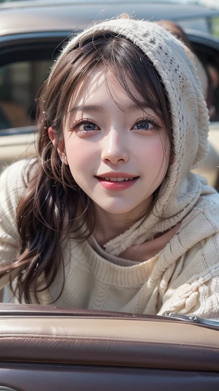 (UHD, masterpiece, anatomically correct, rough skin, advanced details, High resolution, highest quality) 20 year old girl, , shawl hair, Beautiful, detailed eyes and double eyelids, evening dress, full body shot, crossed legs, enchanting smile,