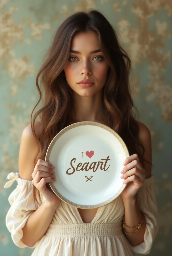 Image of a beautiful woman with the words on a sign "Sofia"