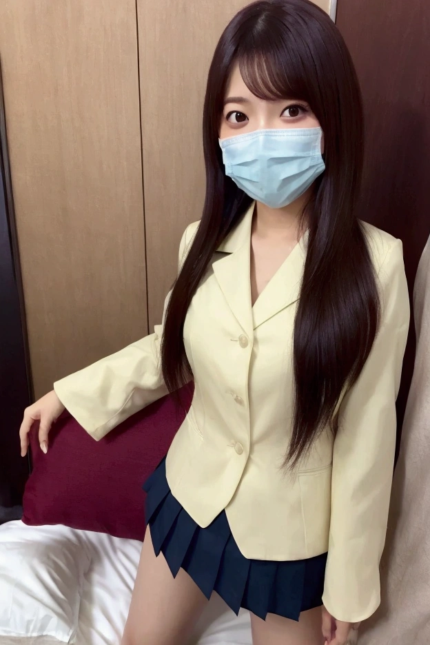 AIBeauty、Company Prompt、Erotic、naked、Big Breasts、Face masks、Real Beauty、OL、Purple hairstyle、Purple Uniform