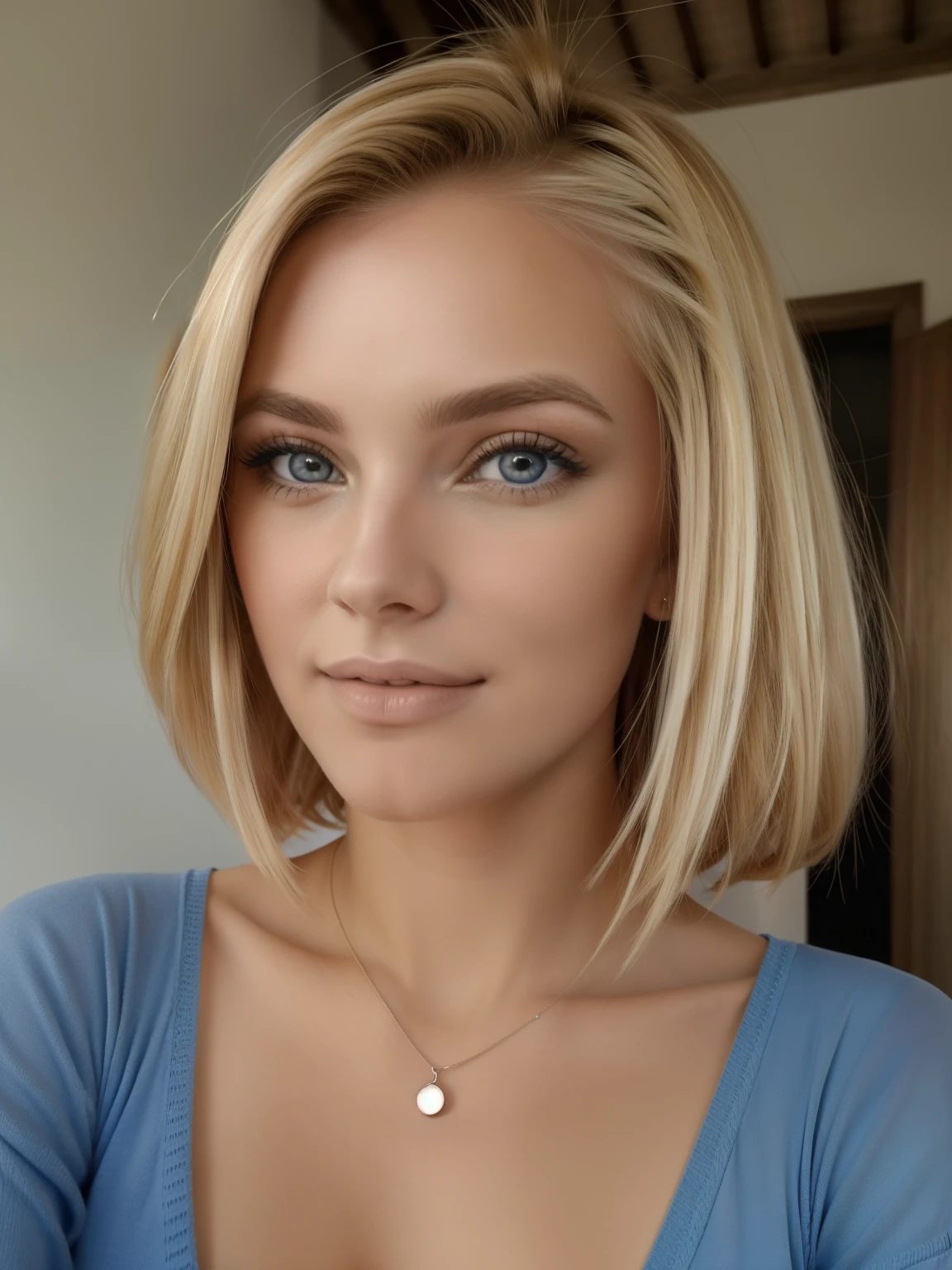suédoise blonde yeux bleus mince cheveux longs Emma