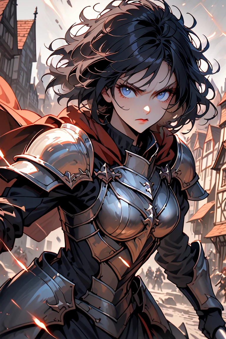 a hero sealed in a barrier deep in an abandoned kingdom, 1 person, detailed face and eyes, dramatic lighting, epic, highly detailed, cinematic, photorealistic, digital painting, muted colors, gritty, moody, atmospheric, intricate details, volumetric lighting, chiaroscuro, dramatic shadows, powerful, imposing, grand, awe-inspiring, masterpiece