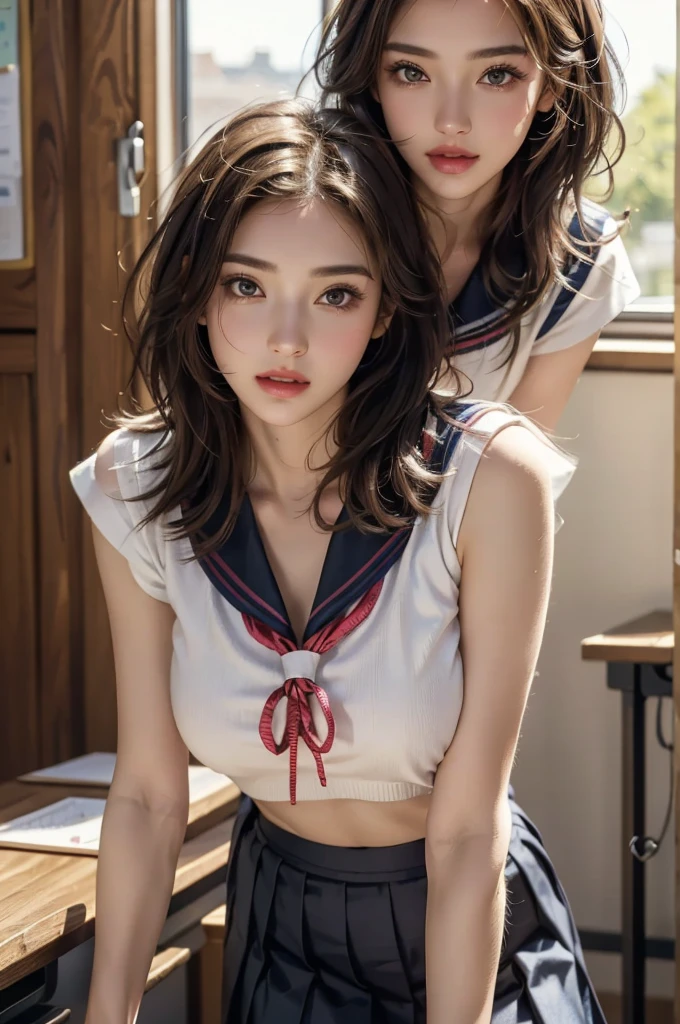 超actual,Reality,actual,30-year-old Korean woman,(Face the audience head-on),Sunlight,in the shadows,Japan,bathroom,toilet,wash basin,(dynamic poses),(above knee)(portrait)((Looking forward to the arrival of the audience)),((Japan女高中校服,student,sling:1.5)),(The perfect body proportions under the school uniform,,Slim waist,Buttocks enlargement:1.5),满头大Sweat,full body Sweat ribbon,Bright brown hair,8K original image,High resolution, Guy with cool expression,,Beautiful eyes in every detail,long eyelashes,beautiful double eyelids,Narrow your eyes,(open mouth,pant,Breathe through your mouth),evil look,Smile,casual short hair,hair on back of head,ribbon,interesting,empty,Dark brown hair,earrings,Long hair with bangs,满头大Sweat,Sweat,Face the audience head-on,barefoot