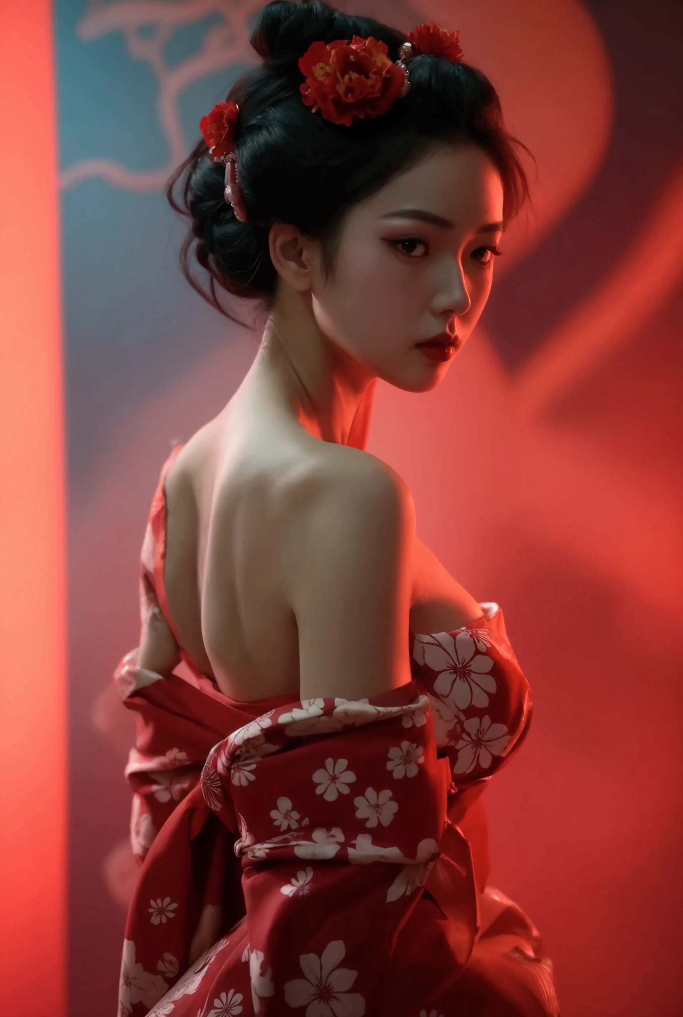 Japanese women wearing lingerie to carry out their duties 