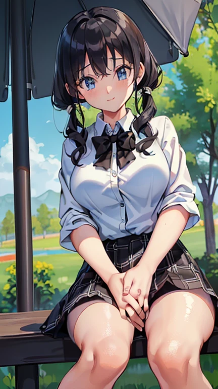 (intricate and super detailed anime style cute illustration),black hair,short hair,short sleeves school blezer uniform,big breasts,
open mouth,sweat,hyper cute,fishing magazine cover,
