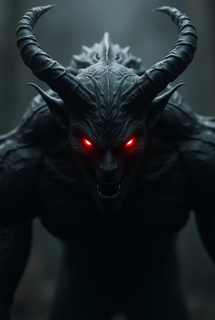 Dans l'image réelle, le démon Gaap a une corne au milieu de la tête et des ailes de chauve-souris.