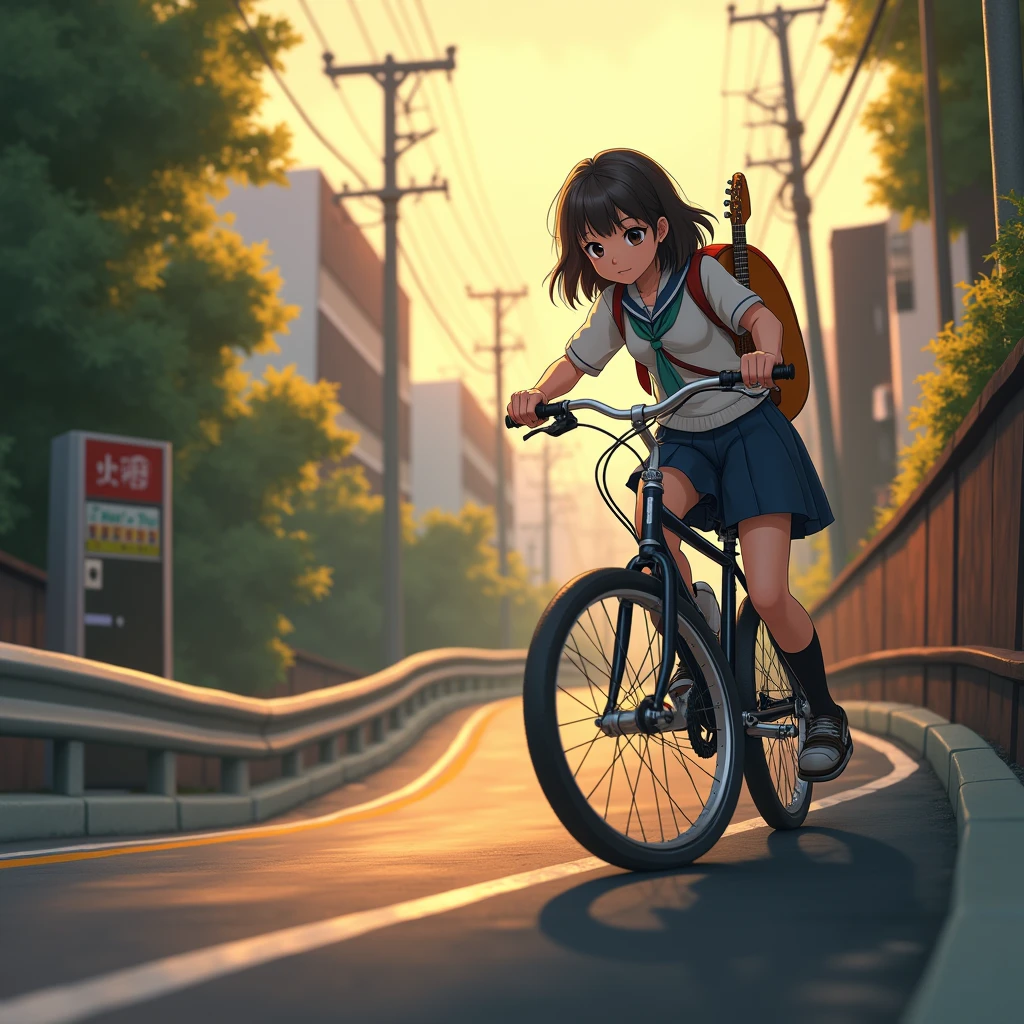 Rukia on bike