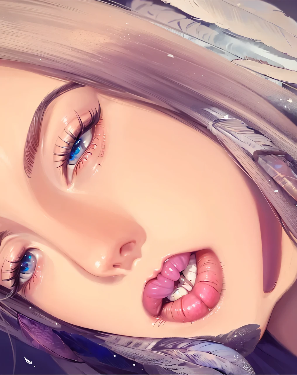 1 girl, mouth, 1 tongue, tongue out, long tongue, huge breast, ultra realistick,