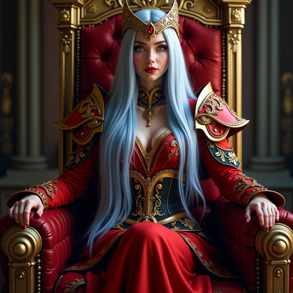 mystical queen, extremely detail, perky round boobs, full body, mystical clothing, busty, hour glass figure, thin waist, realistic quality, beautiful feet on show, full image, beautiful feet, beautiful toes, 3d animated, throne room, realistic lighting, realistic era, ultra realism, face jewellery, nose jewellery, earrings, necklace, lewd, body jewellery, full body image, mistress, mistress feet