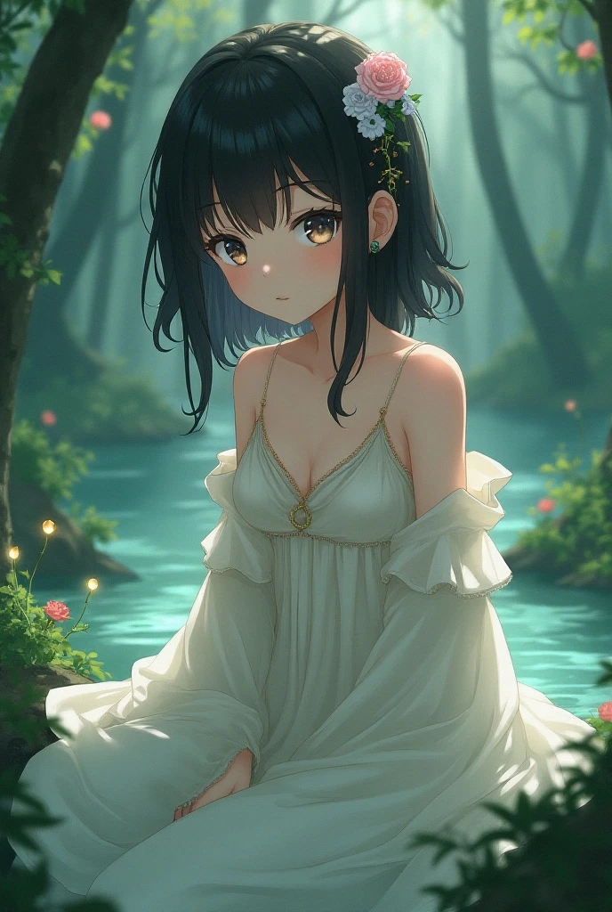 Beautiful breasts in full view、(Beautiful natural body)、((((Fully naked body))))、((Sad))、((Embarrassing))、((Watery eye))、((close your eyes)),Pussy fully exposed、