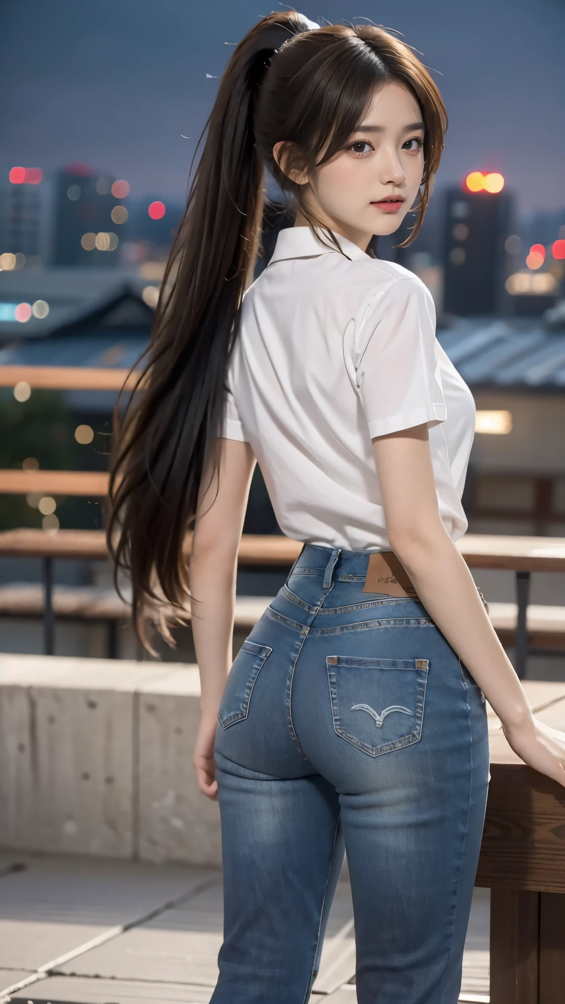 (((Masterpiece，Highest quality，Ultra-high resolution)))，(((極めてdetailed，detailed)))，((Highest quality，8K，16K，))，Japanese，high school girl，Girls&#39; School，Gal，cute，Beauty，Large Breasts，H Cup，sexy，glamorous，，cardigan，blouse(Wearing clothes next to the skin)，mini skirt，loose socks，gymシューズ，gym，lecture hall，((高校の学園祭のミスコンで壇上するhigh school girlが観客と応援している友達に手を振る様子))
