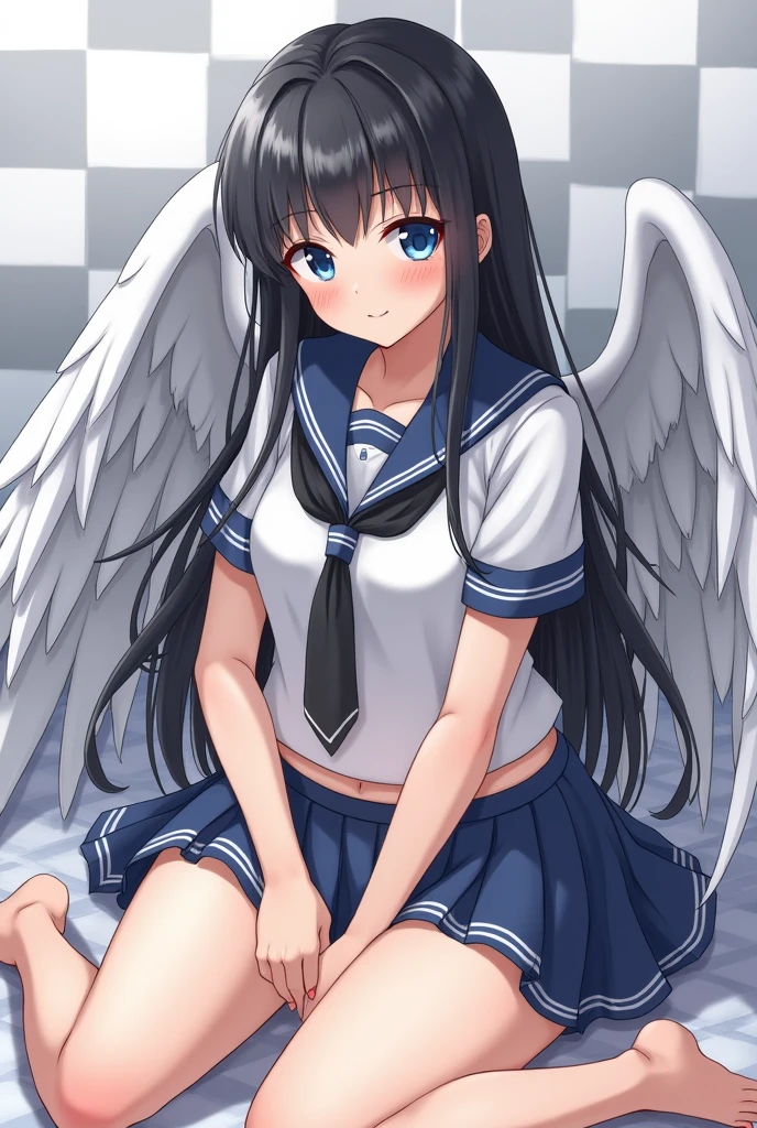 one girl, angel, angel wing, angel ring, sacred, cute, naive, sex, 