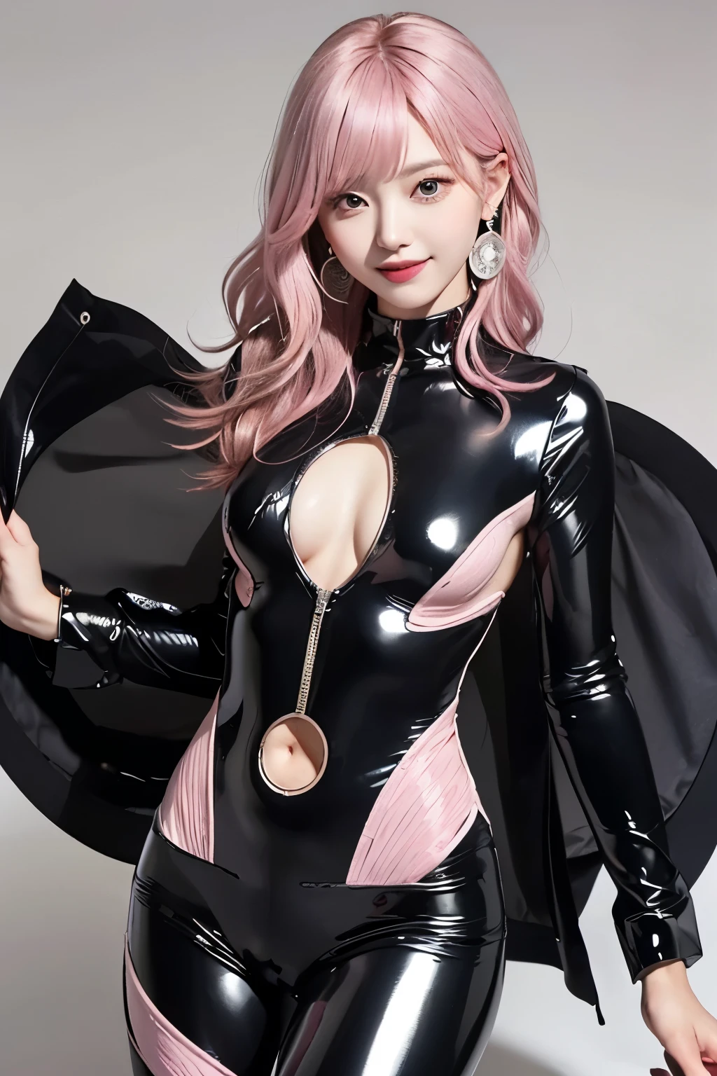 Draw Miss Fortune in her new 'Battle Bunny' skin from League of Legends by Riot Games,massive k-cups, She’s wearing a playful, bunny-themed outfit with vibrant colors, including bunny ears, a sleek bodysuit with neon accents, thigh-high boots, and futuristic pistols that match her energetic, fun persona.