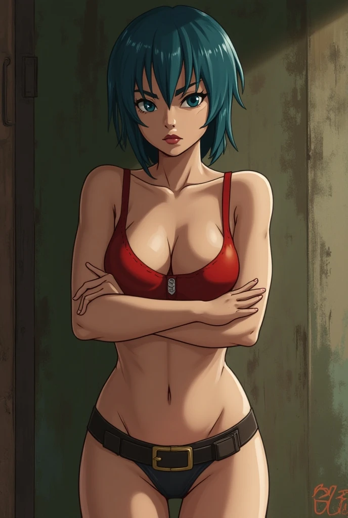 (solo, 1girl), (absurdres, highres, official wallpaper, poster), (masterpiece, best quality:1.2), (illustration, realistic), (perfect details, highest detailed, extreme detailed), dramatic light, AmiMizuno, (sailor mercury, neck ribbon, blue hair, short hair, circlet, jewelry, crescent earrings), ((print lingerie), (print bra), (print panties), white thighhighs, garter belt), (chess, sitting, chess piece), (sitting, serious, )