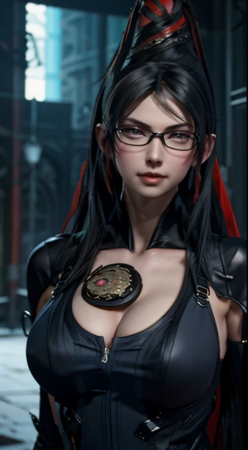 Bayonetta) is very hot. busty. cutout. production